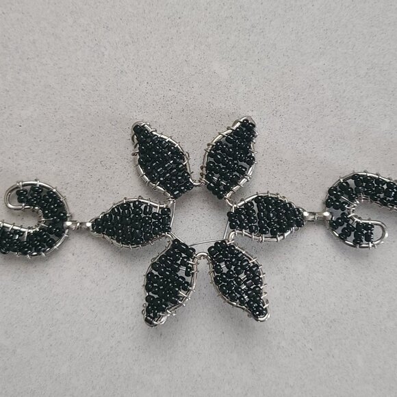 Handmade Beaded Black Bracelet - Picture 3 of 5